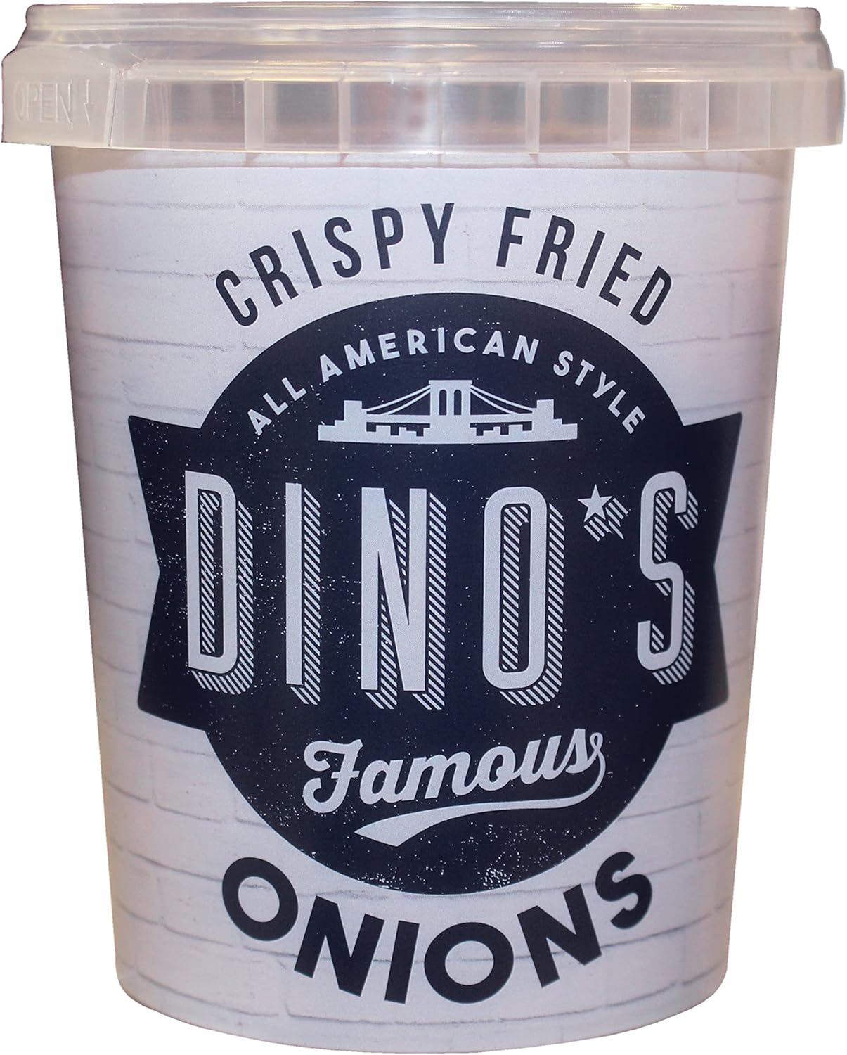 Dino's Famous All American Style Crispy Fried Onions Golden Crunchy Topping For Burgers Hot Dogs & Salads With a Rich & Savoury Flavour 150 g Tub (Pack of 1)